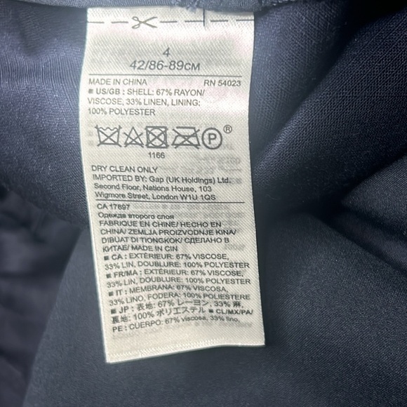 Banana Republic VNeck Sleeveless Tie Back Cropped Wide Leg Navy Jumpsuit Size 4 - Picture 12 of 17